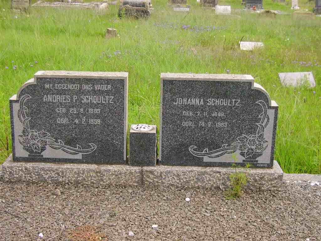 SCHOULTZ Andries P. 1885-1959 &amp; Johanna 1889-1983