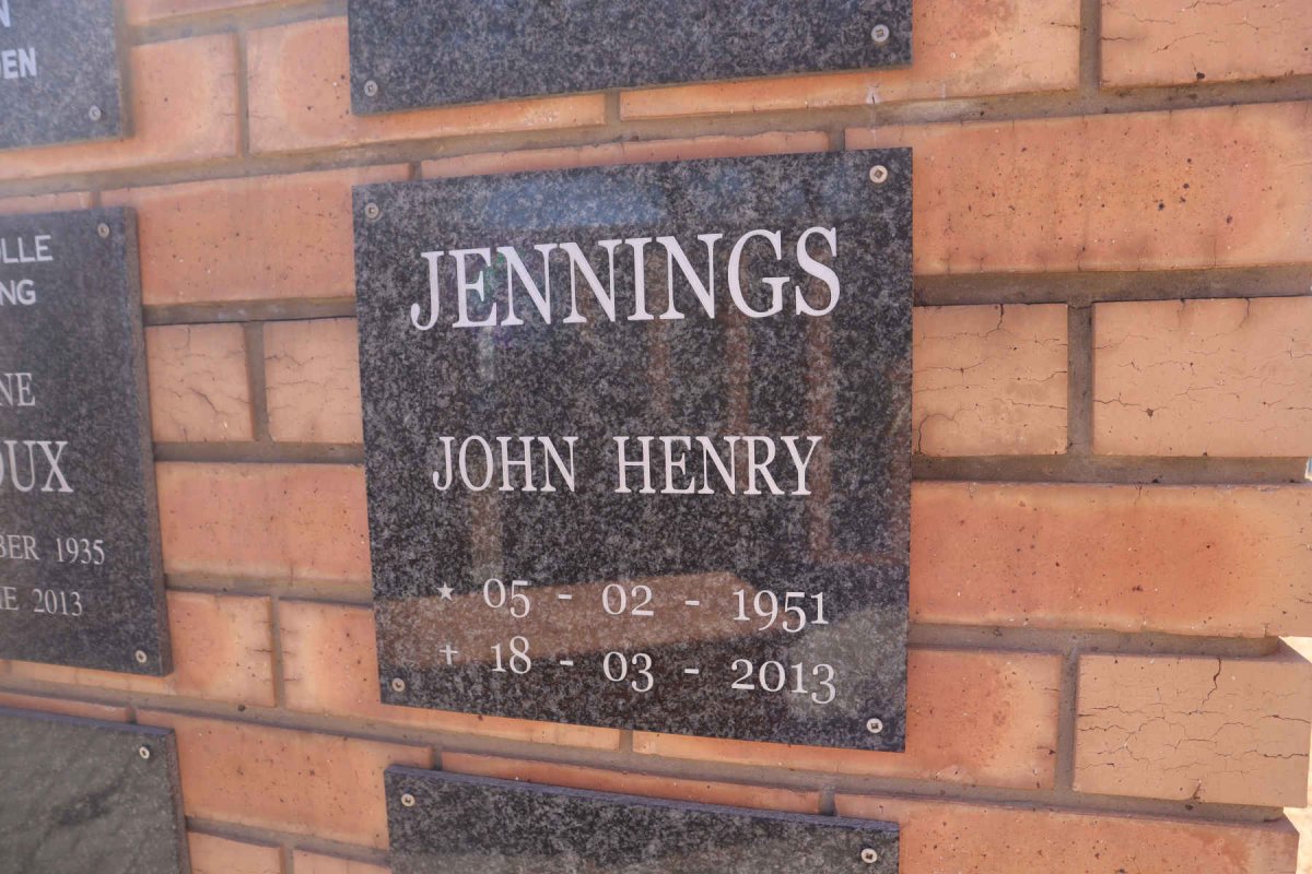 JENNINGS John Henry 1951-2013