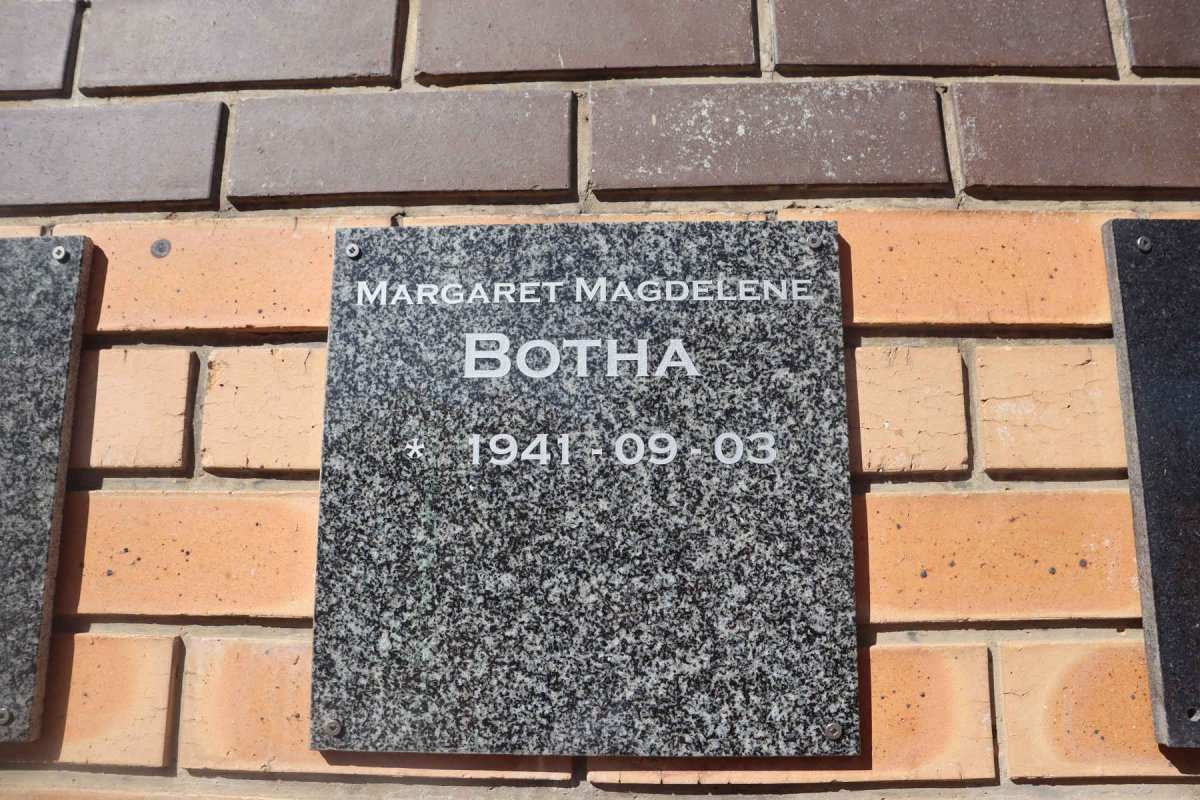 BOTHA Margaret Magdelene 1941-