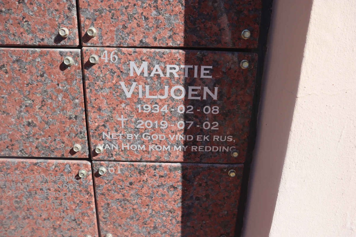 VILJOEN Martie 1934-2019