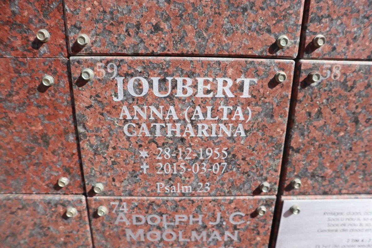 JOUBERT Anna Catharina 1955-2015