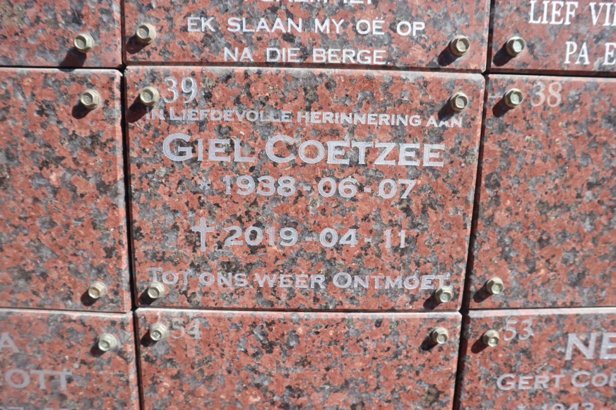 COETZEE Giel 1938-2019
