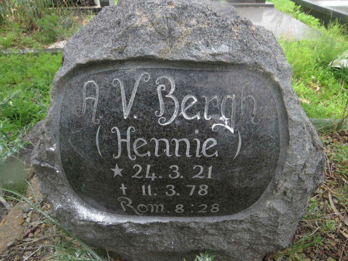 BERGH A.V. 1921-1978