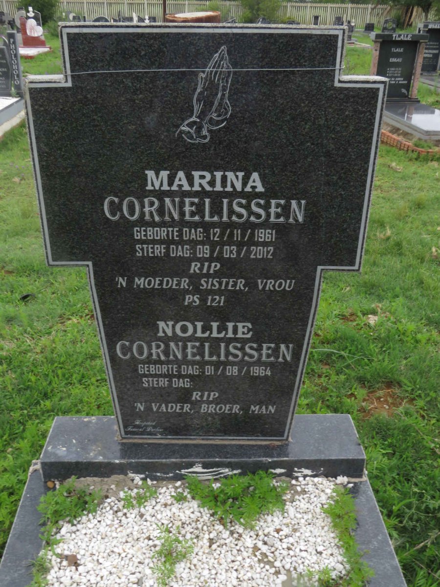 CORNELISSEN Nollie 1964- &amp; Marina 1961-2012