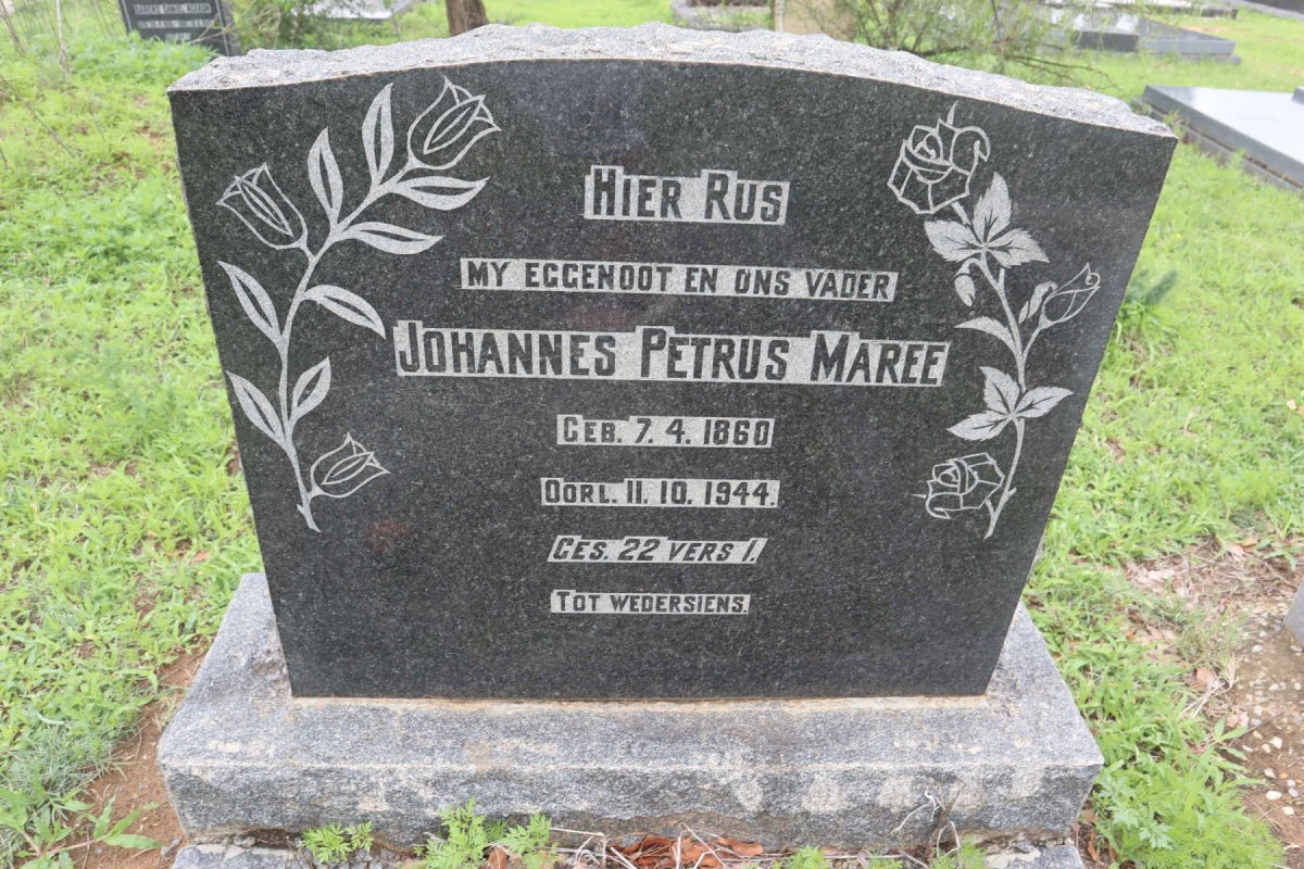 MAREE Johannes Petrus 1860-1944