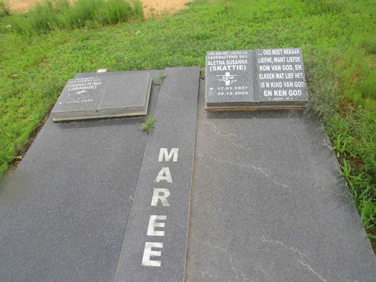 MAREE Johannes Petrus 1931-  &amp; Aletha Susanna 1937-2008