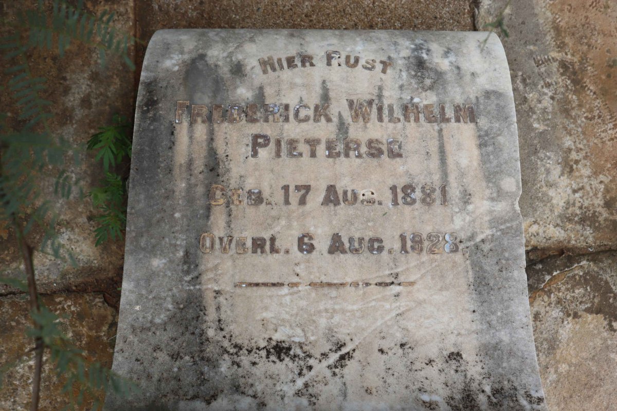 PIETERSE Frederick Wilhelm 1881-1928