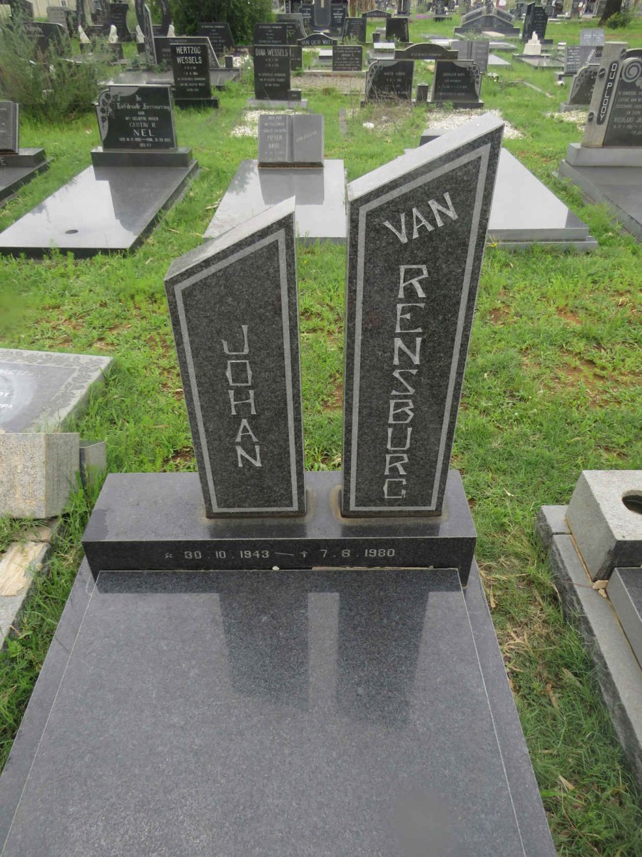 RENSBURG Johan, van 1943-1980