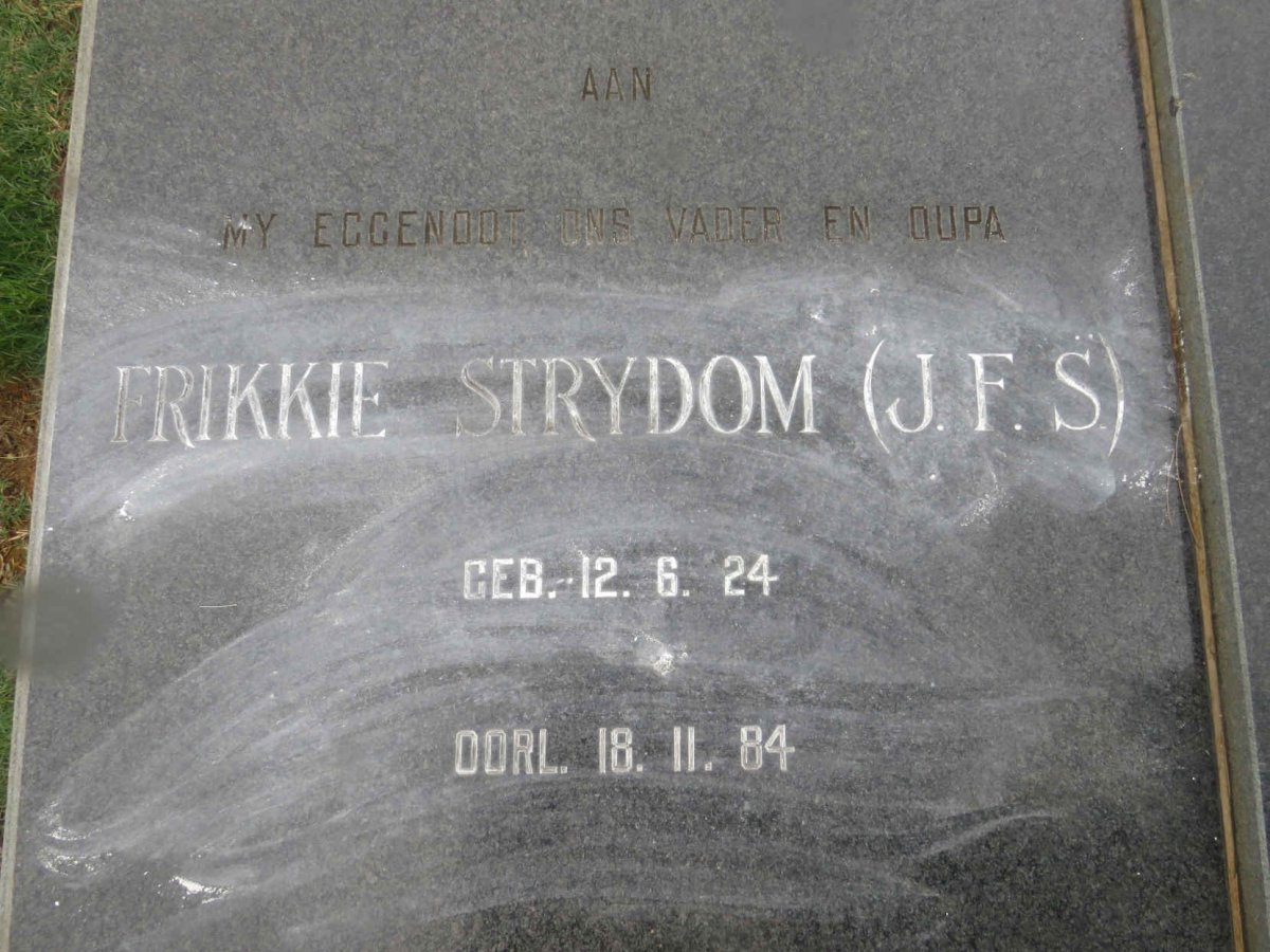 STRYDOM J.F.S. 1924-1984