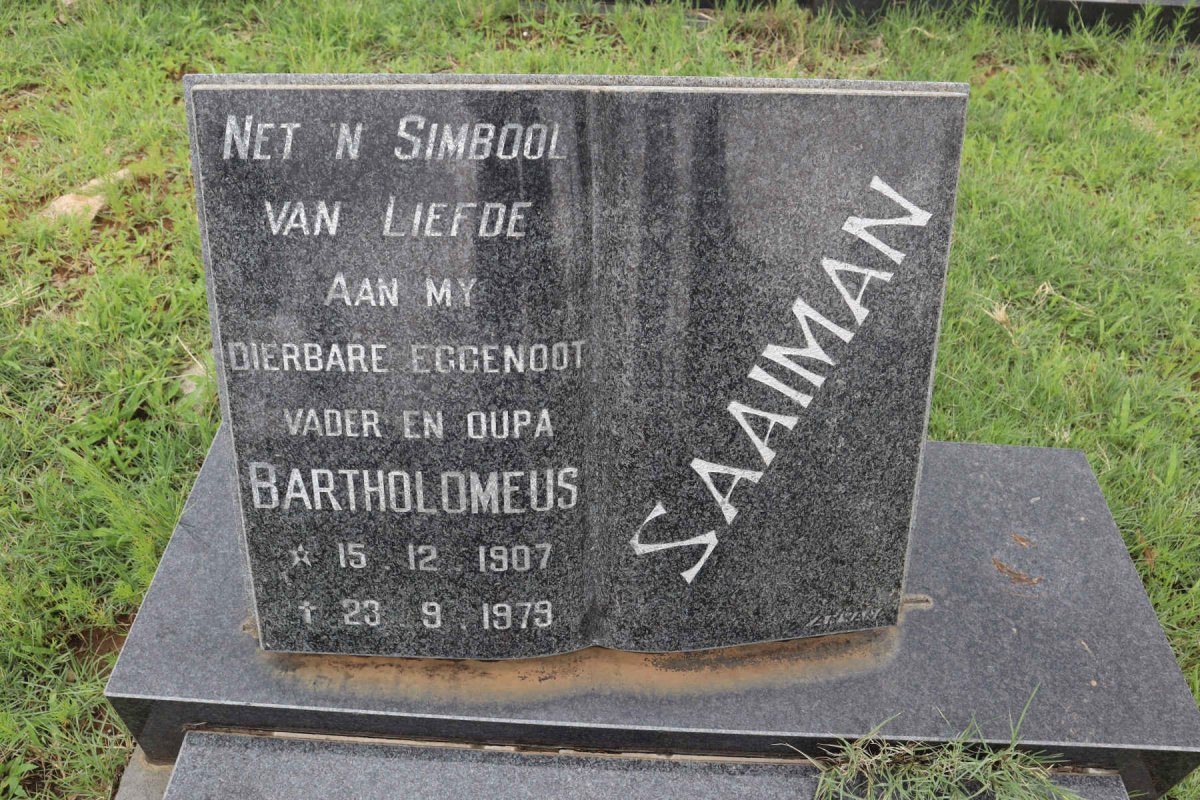 SAAIMAN Bartholomeus 1907-1979