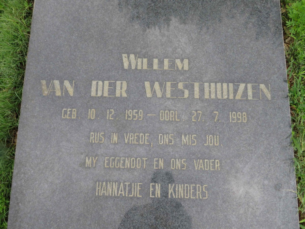 WESTHUIZEN Willem, van der 1959-1998