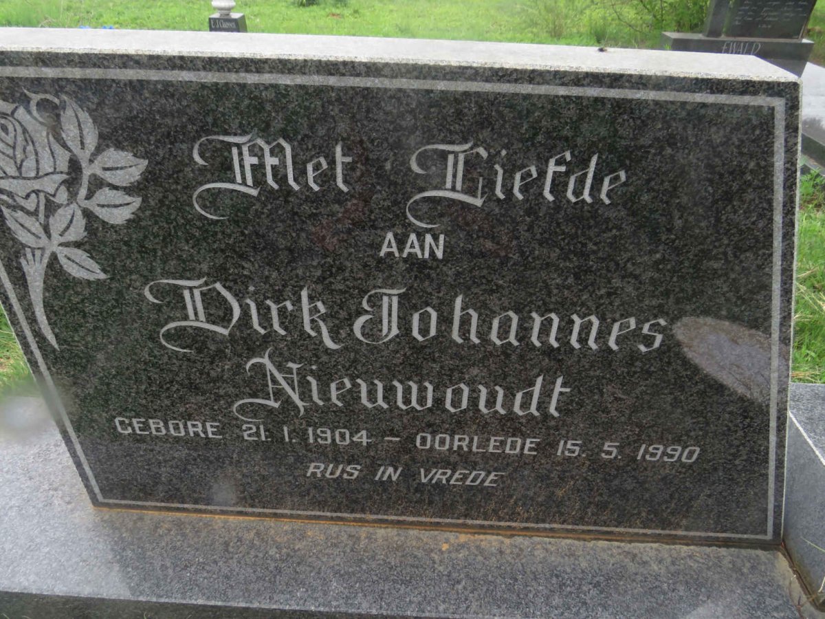 ZYL Dirk Johannes Nieuwoudt, van 1904-1990