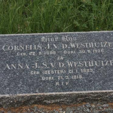 WESTHUIZEN Cornelis J., van der 1889-1936 &amp; Anna J.S. BESTER 1883-1918