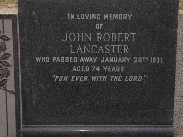 LANCASTER John Robert -1931