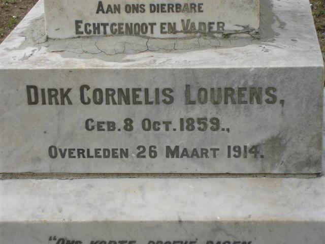 LOURENS Dirk Cornelis 1859-1914