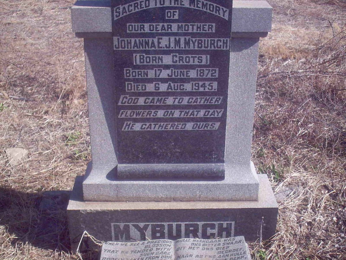 MYBURGH Johanna E.J.M. nee GROTS 1872-1945