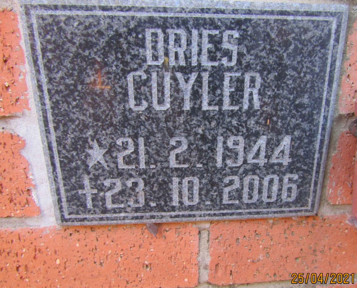 CUYLER Dries 1944-2006
