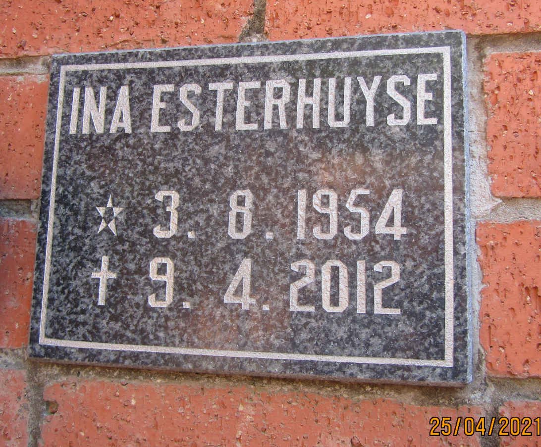 ESTERHUYSE Ina 1954-2012