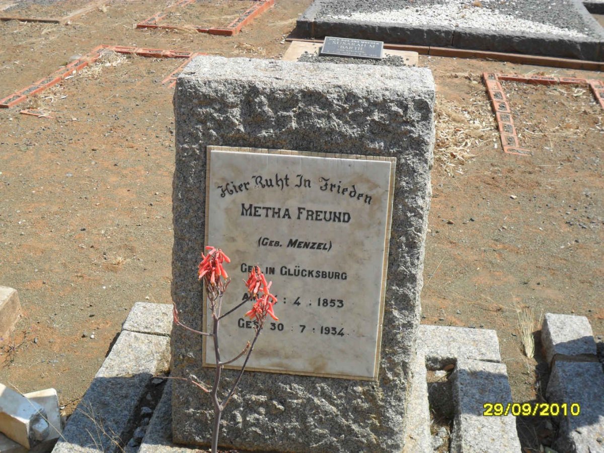 FREUND Metha nee MENZEL 1853-1934