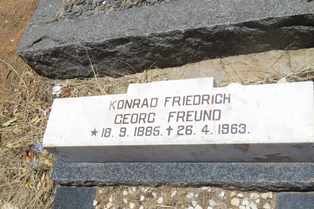 FREUND Konrad Friedrich Georg 1885-1963 &amp; Maria Catharina THERON 1899-1960