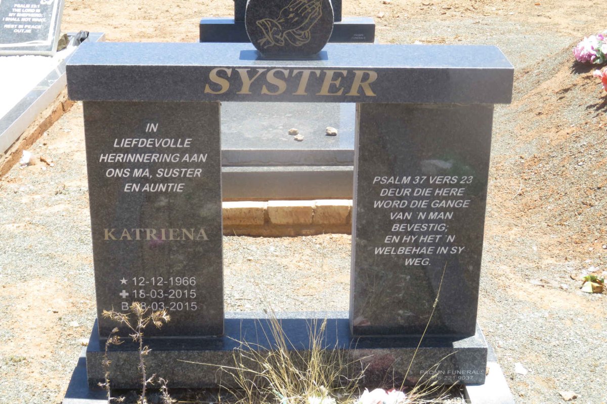 SYSTER Katriena 1966-2015