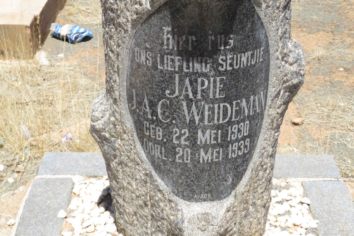 WEIDEMAN J.A.C. 1930-1939