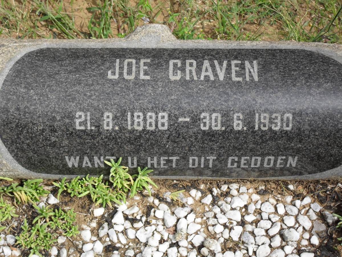 CRAVEN Joe 1888-1930