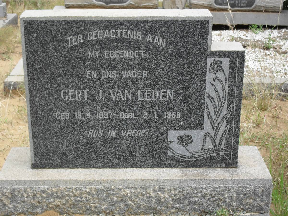 EEDEN Gert J., van 1897-1968
