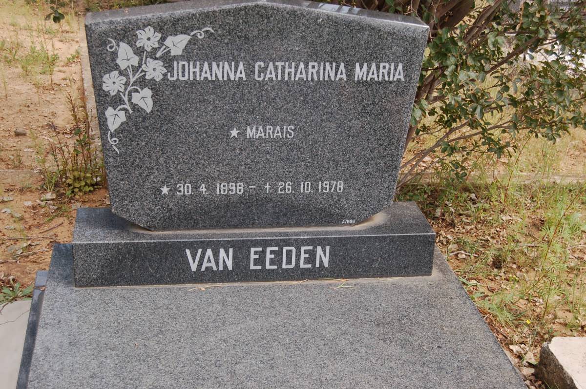 EEDEN Johanna Catharina Maria, van nee MARAIS 1898-1978