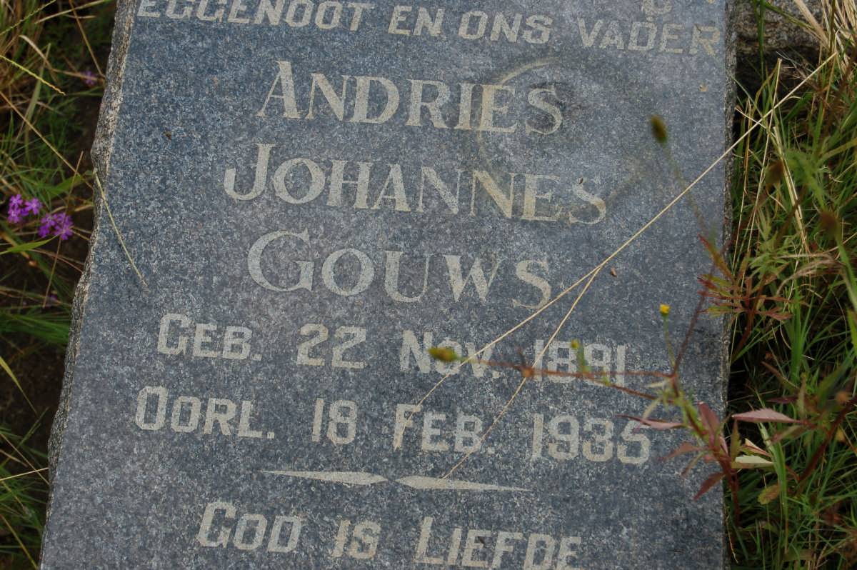 GOUWS Andries Johannes 1891-1935