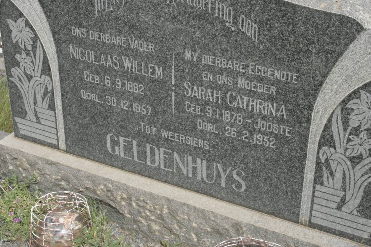 GELDENHUYS Nicolaas Willem 1882-1957 &amp; Sarah Cathrina JOOSTE 1878-1952