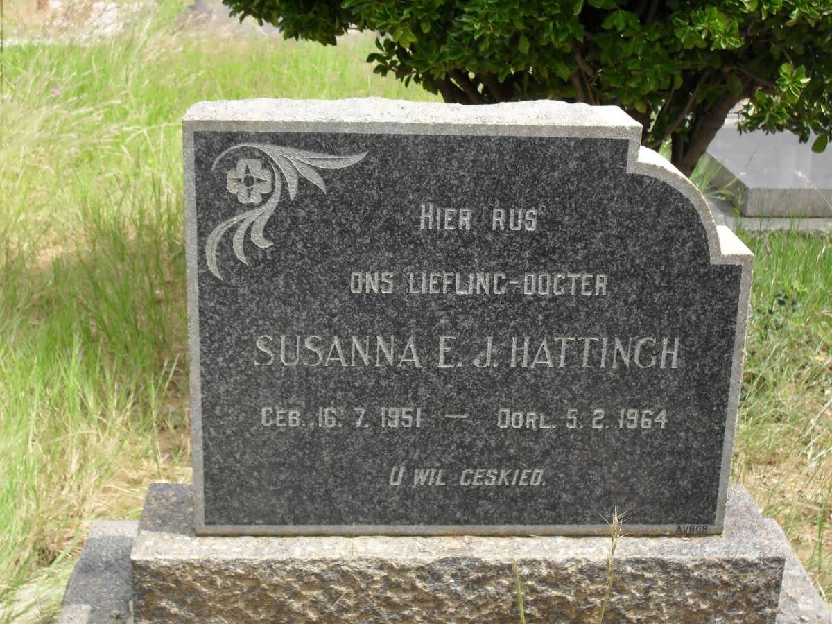 HATTINGH Susanna E.J. 1951-1964