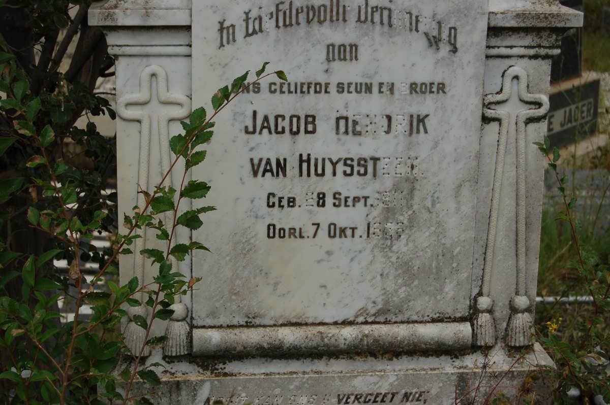 HUYSSTEEN Jacob Hendrik, van 1911-193?