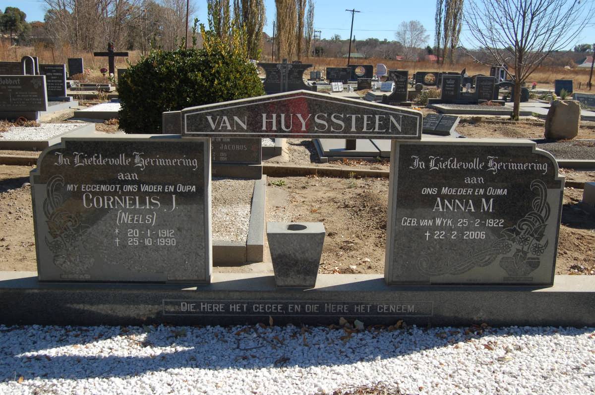 HUYSSTEEN Cornelis J., van 1912-1990 &amp; Anna M. VAN WYK 1922-2006