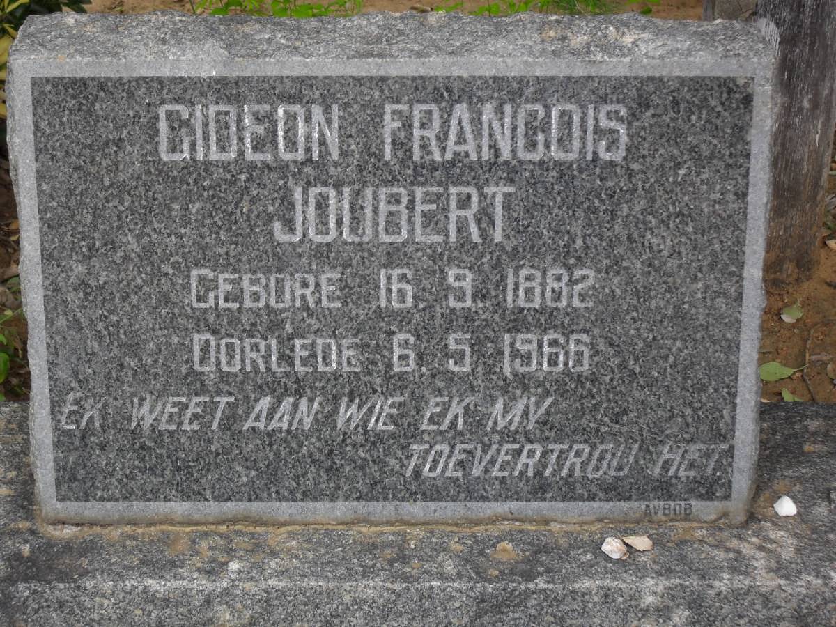 JOUBERT Gideon Francois 1882-1966