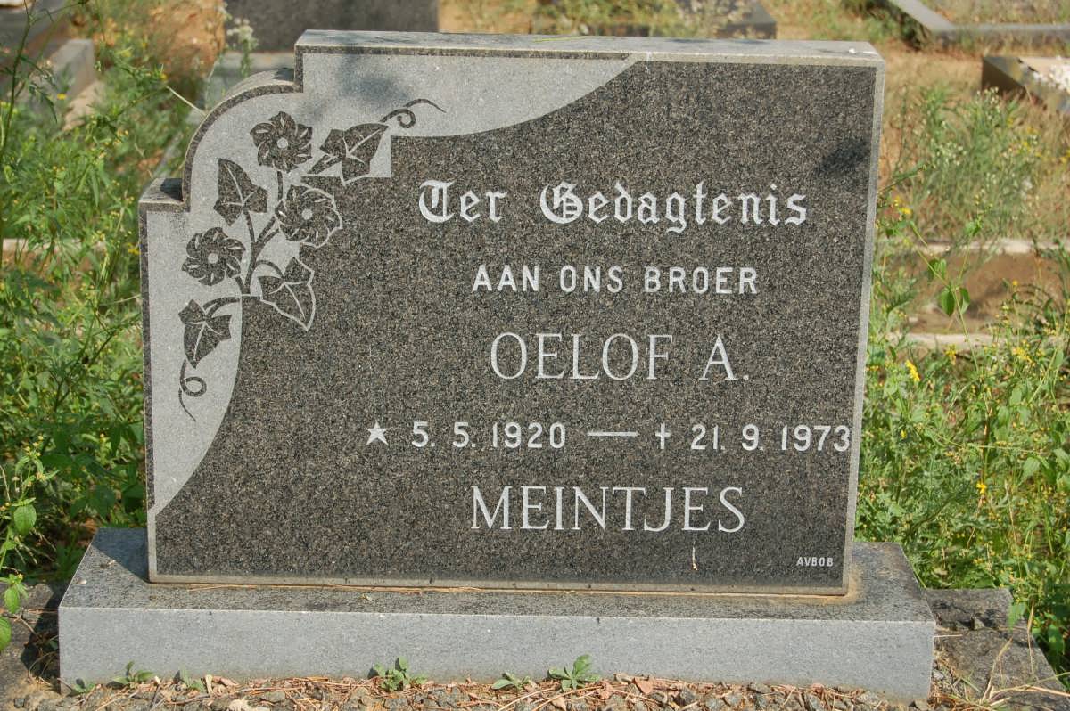 MEINTJES Oelof A. 1920-1973