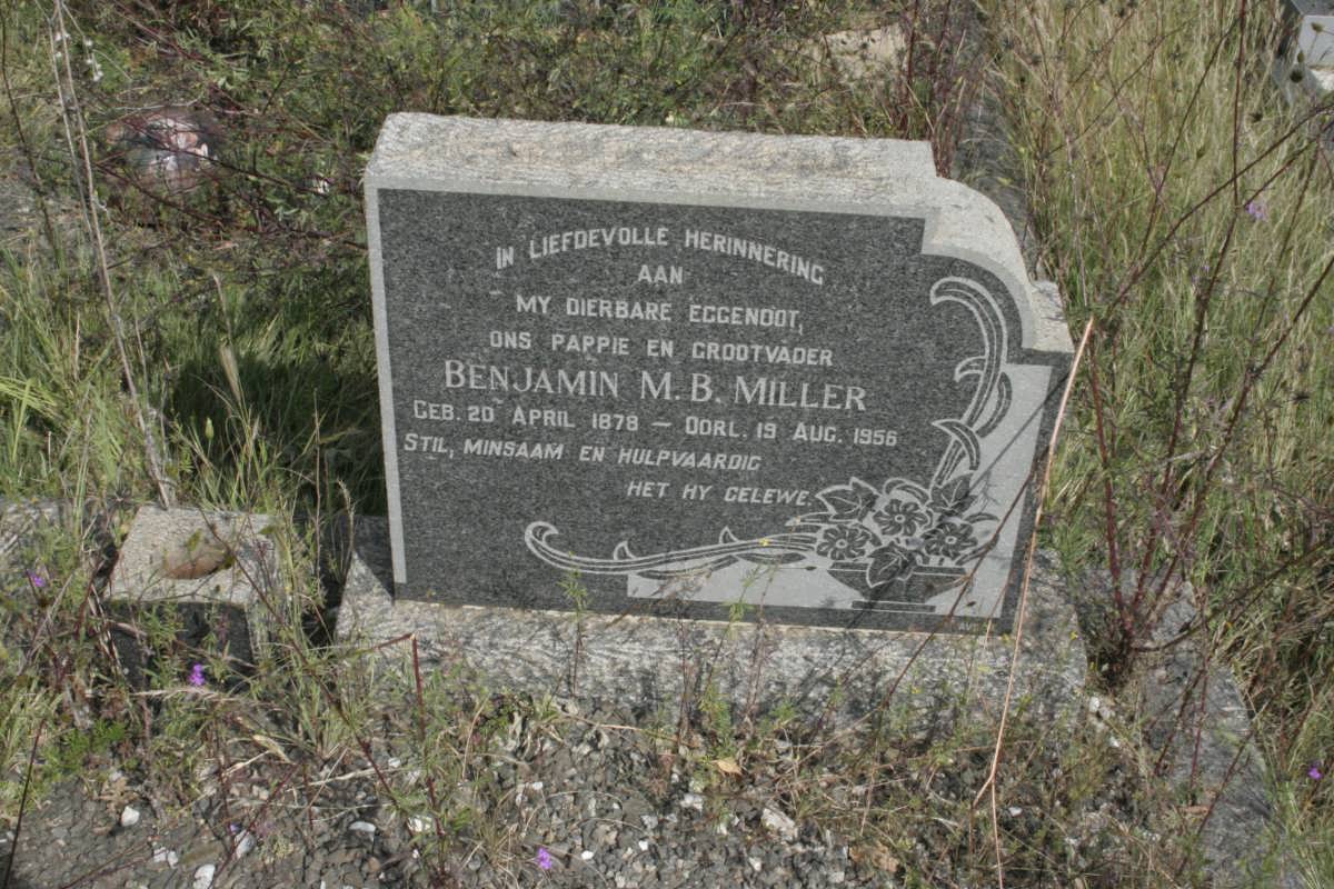 MILLER Benjamin M.B. 1878-1956