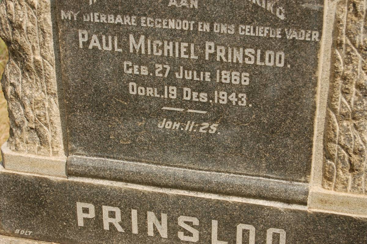 PRINSLOO Paul Michiel 1866-1943
