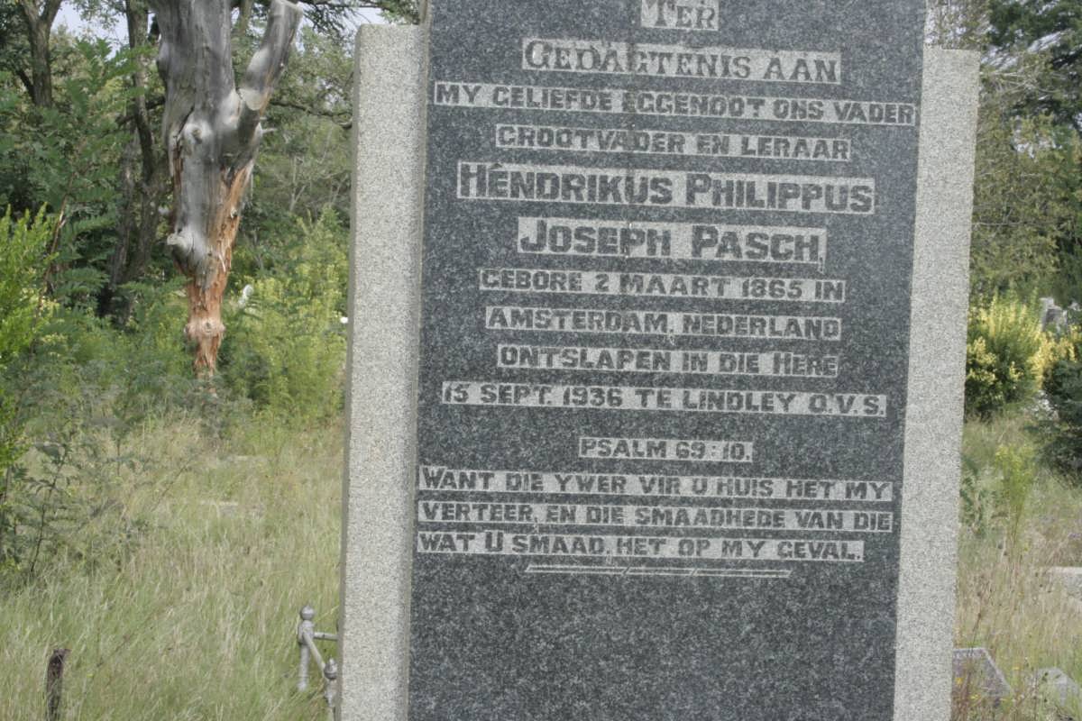 PASCH Hendrikus Philippus Joseph 1865-1936