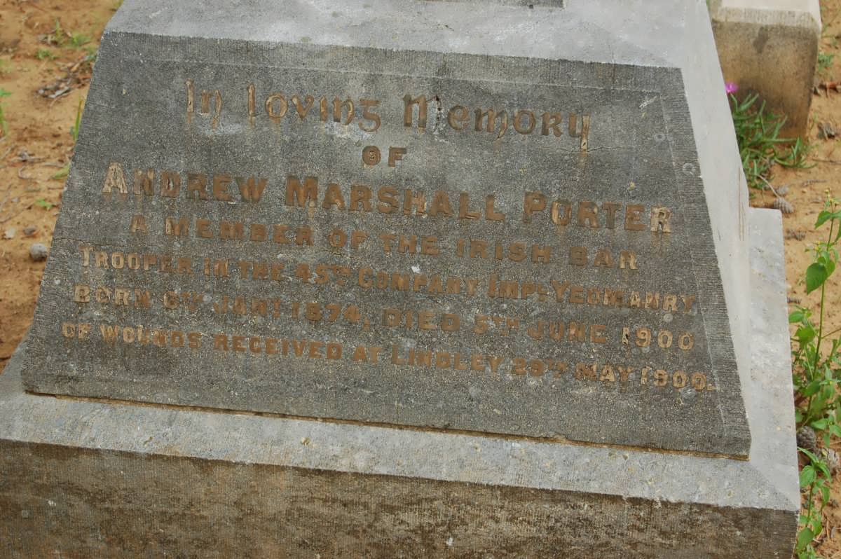 PORTER Andrew Marshall 1874-1900