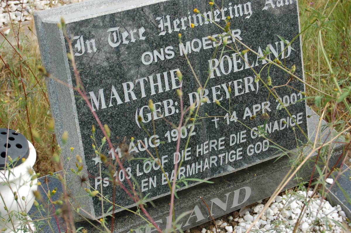 ROELAND Marthie nee DREYER 1902-2001  
