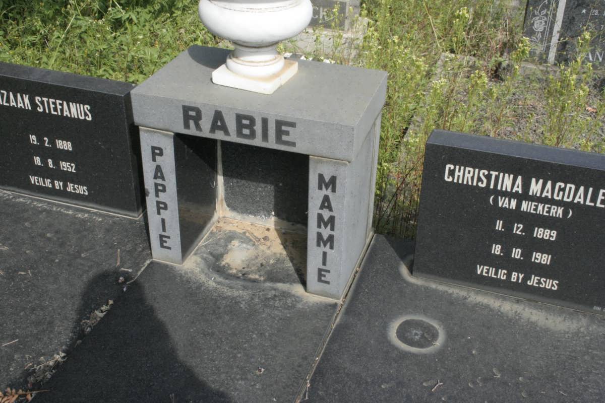 RABIE Izaak Stefanus 1888-1952 &amp; Christina Magdalena VAN NIEKERK 1889-1981