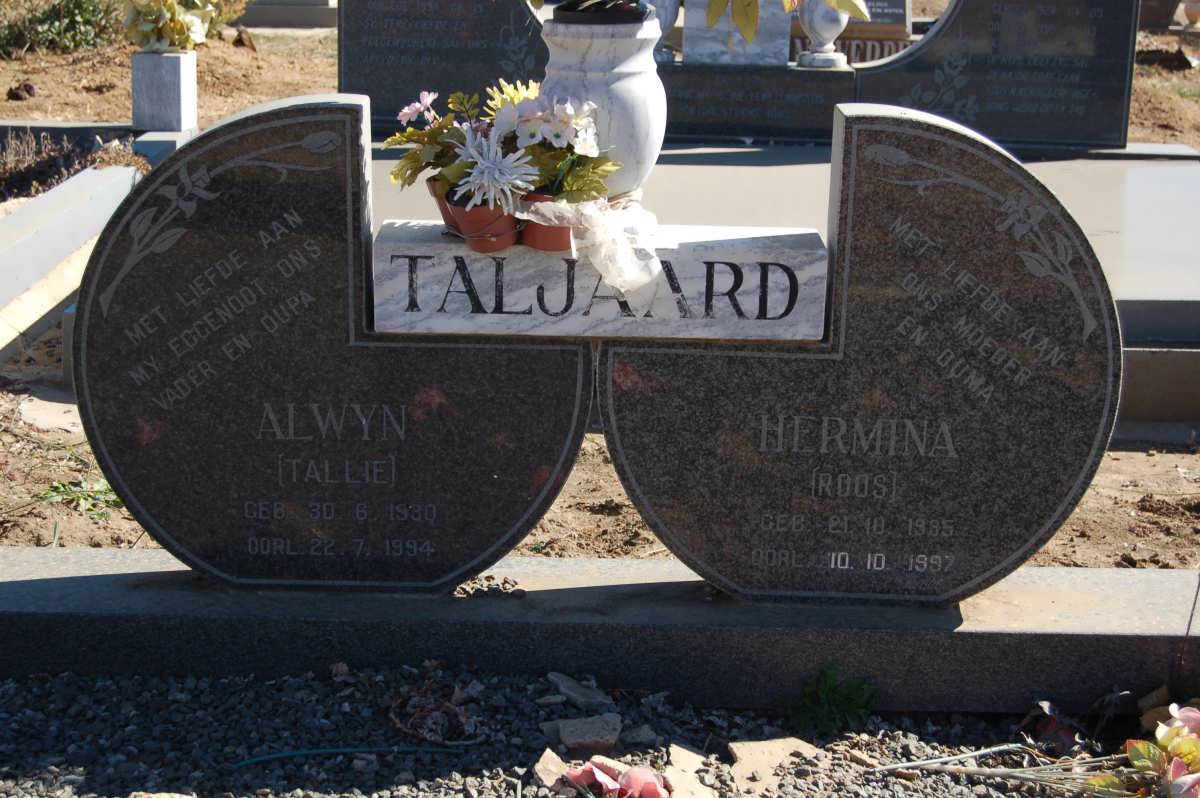 TALJAARD Alwyn 1930-1994 &amp; Hermina ROOS 1935-1997