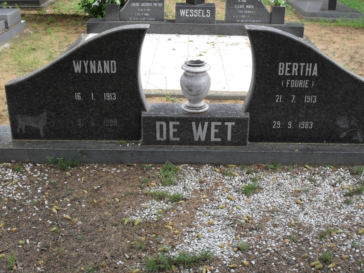 WET Wynand, de 1913-1999 &amp; Berha FOURIE 1913-1983