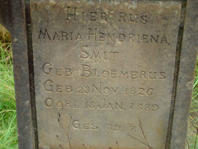 SMIT Maria Hendriena nee BLOEMERUS 1826-1889