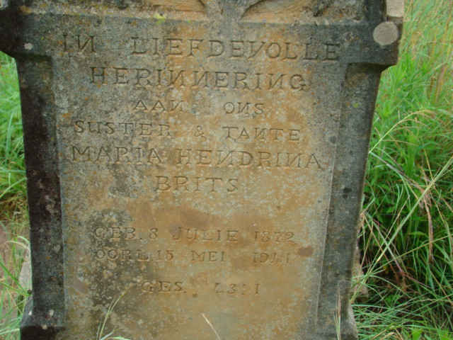 BRITS Maria Hendrina 1872-1941
