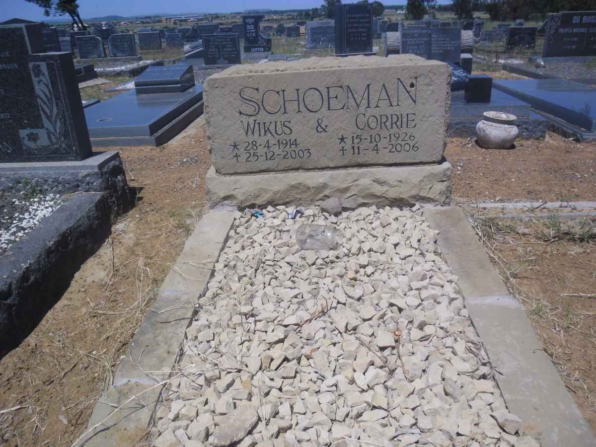 SCHOEMAN Wikus 1914-2003 &amp; Corrie 1926-2006
