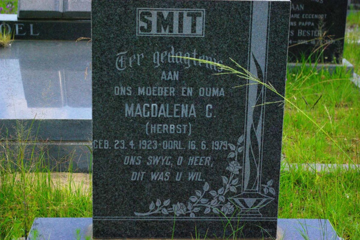 SMIT Magdalena C. nee HERBST 1923-1979