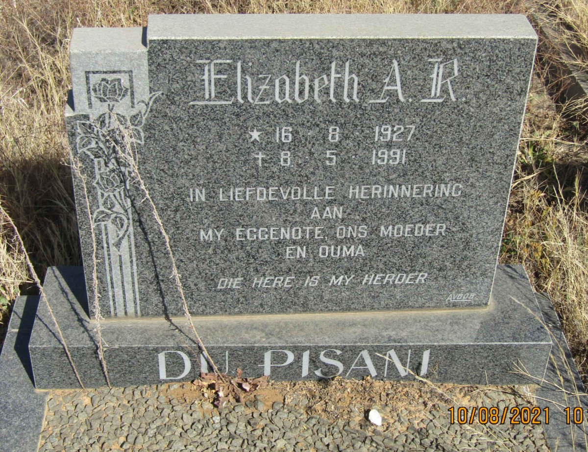 PISANI Elizabeth A.R., du 1927-1991