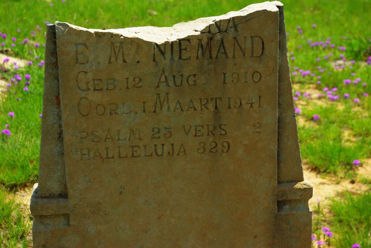 NIEMAND E.M. 1910-1941